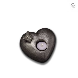 UGKS 001 AT Keramische urn zilver Tederheid (waxine)