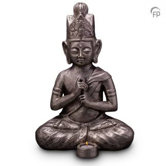 UGKS 302 BT Keramische urn zilver Boeddha Dai Nichi (waxine)