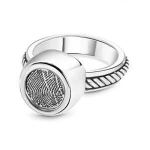 Ring met as-module met vingerafdruk